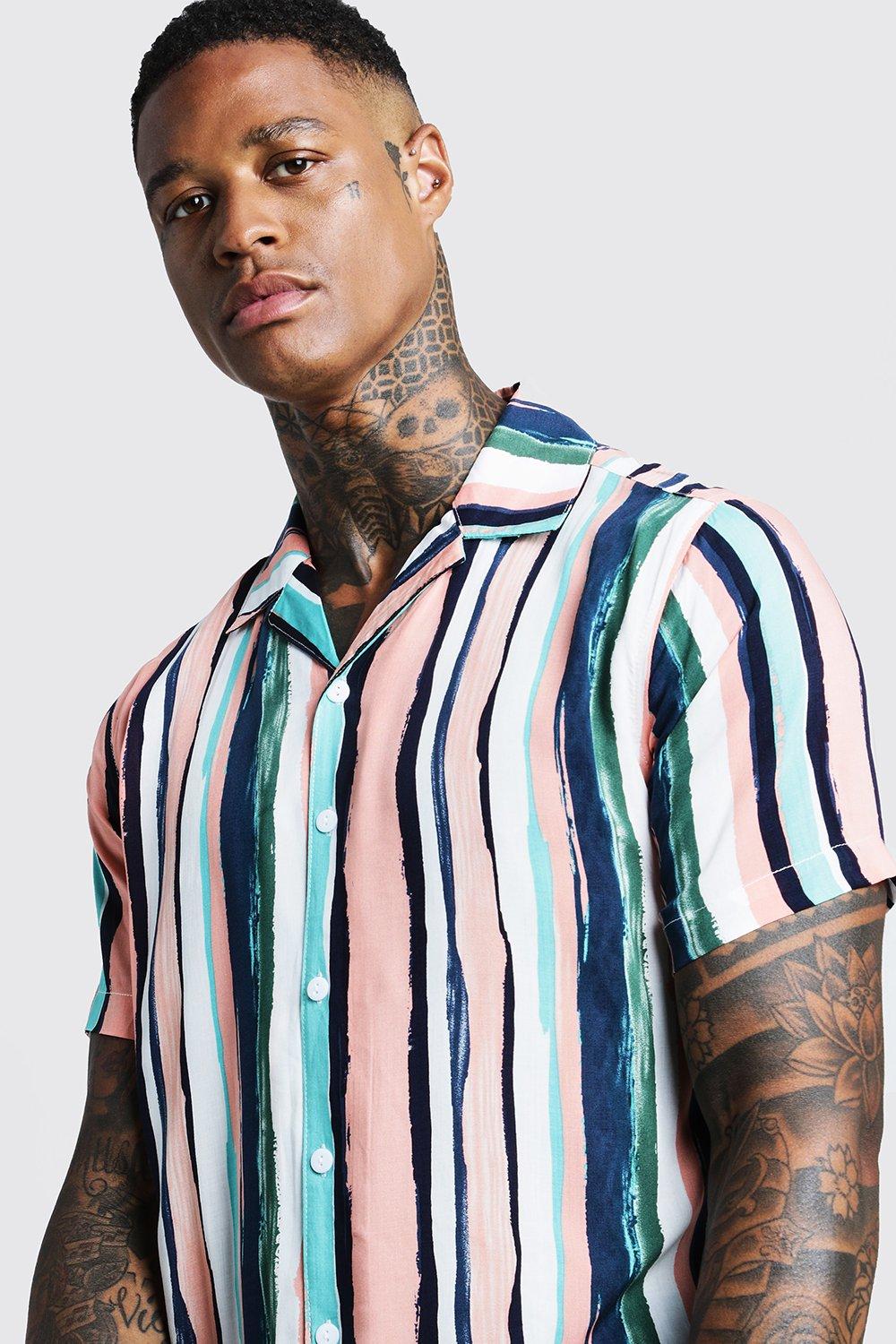 Chemise rayure verticale discount homme